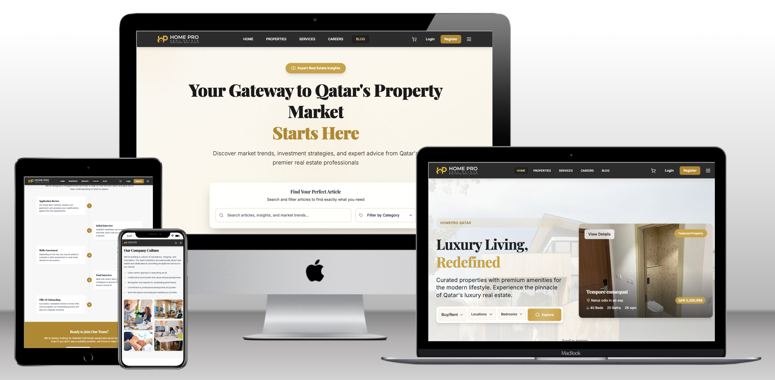 HomePro Qatar Mockup